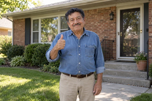 Person giving a thumbs up